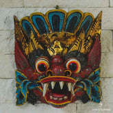 mascara mask barong divindade balinesa protetor indonesia decoracao wall paredes decoration objetos artesanais entalhados na madeira artesintonia 1