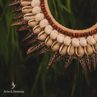 colar de conchas etnicos papua nova guine decoracao sala etnicas etnico objetos decorativos bali home decoration artesintonia 7
