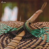 leque fibra natural grande violeta artesanal artesanato arte bali indonesia artesintonia 2