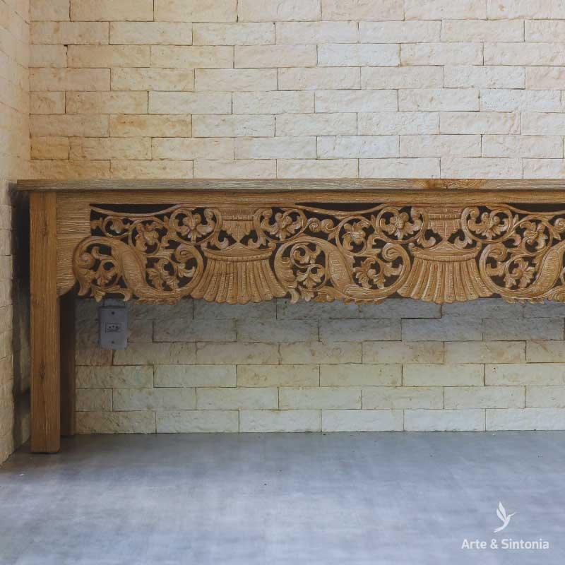 aparador madeira movel mobilia moveis decoracao decoracoes decorativo madeira entalhada entalhes florais balinese artesanato home decoration carved carving wood patina 2