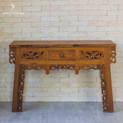 moveis balineses indonesia decoracao aparador teka madeira espelho veneziano ambiente decorado 1