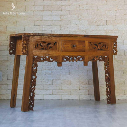 aparador de sala casa movel indonesia bali madeira entalhada decoracao teka teca artesintonia 1