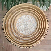 Bandeja de Bambu Mandala - Arte & Sintonia arte balinesa, arte em bambu, arte utilitária, bali 22, Cestaria, facenews