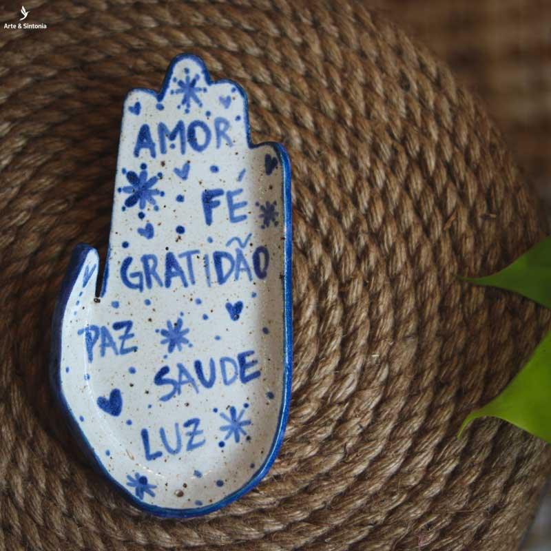 incensario artesanal ceramica mao amor fe gratidao paz saude luz decorativo home decor aromaterapia artesintonia 1