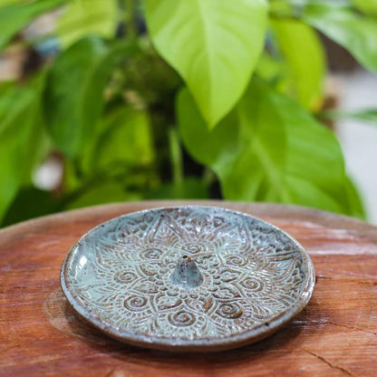 Incensário Mandala | Cerâmica - Arte &amp; Sintonia arte decorativa, artes unicas, brasil design, ceramica, ceramicas, incensario