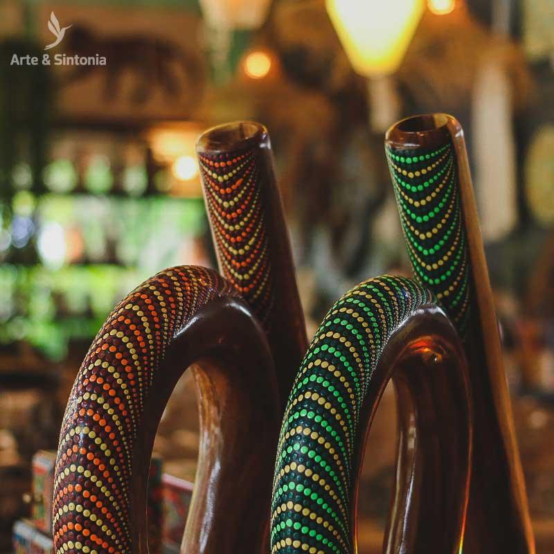 Didgeridoo de serpiente de madera