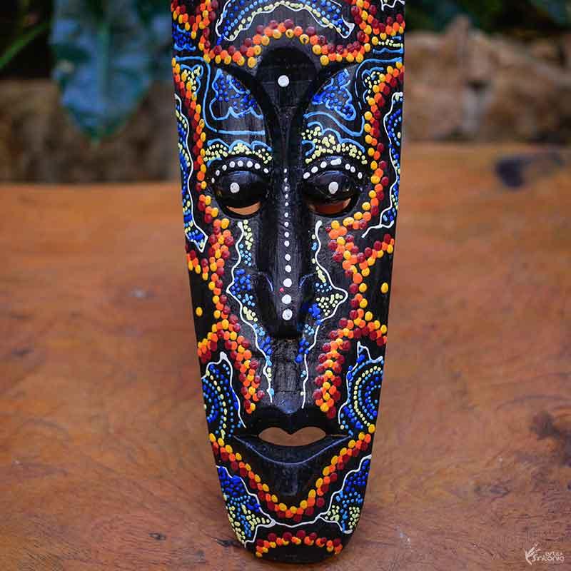 Máscara Lombok Color 50cm - Arte &amp; Sintonia bali22, etnicos all, madeira, mascaras