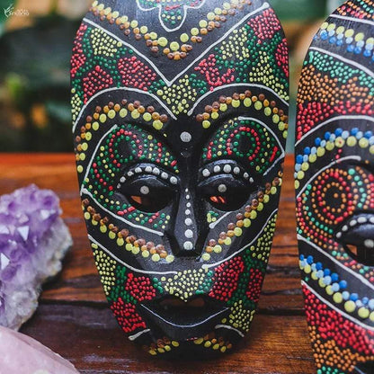 Pair of Lombok Decorative Masks 18cm – Arte & Sintonia