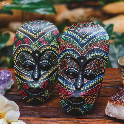 Pair of Lombok Decorative Masks 18cm – Arte & Sintonia