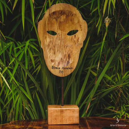 mascara decorativa etnia assuniri indigena home decor etnica decorativa artesanal artesanato curral da cor artesintonia 4