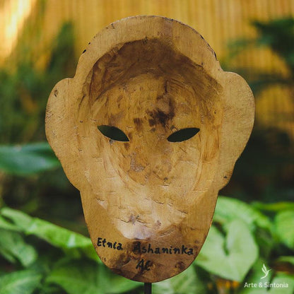mascara decorativa etnia ashaninka indigena home decor etnica decorativa artesanal artesanato curral da cor artesintonia 1