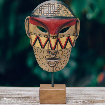 indigenous mask etnia brasil guajajaras wooden art escultura madeira colorida mascara indio curral cor artesanato mineiro prados ethnic decor 50