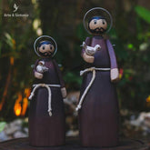 escultura em madeira entalhada sao francisco de assis santo decoracao catolica religiosa artesintonia artesanatos mineiros brasileiros curral prados 15