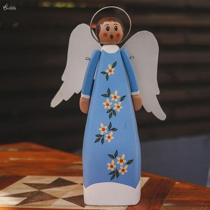 escultura anjo madeira decoracao brasil design artesanato mineiro 1