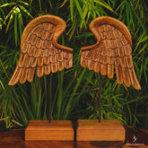 Par de Asas em Madeira Natural - Arte & Sintonia abstratas, brasil design, curral, esculturas, lancamentos, madeira, outras esculturas
