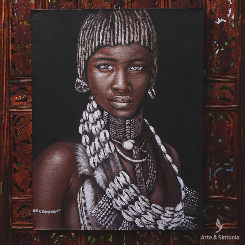 tela pintura etnica mulher decorativa decoracao handmade feita a mao artesanato bali arte balinesa bali art