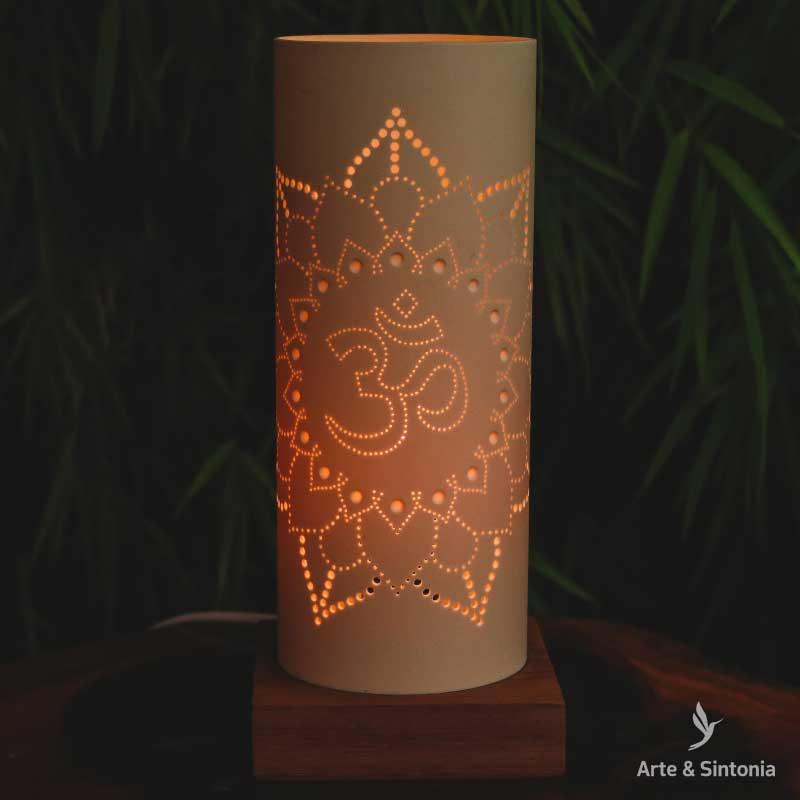 luminaria abajur de mesa cano pvc rendado furado mandala om ohm zen decoracao ambientes acolhedores obras de arte damplatz artesintonia 1