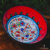 tigela turca vermelha floral flowers home decor decoracao turca turquia ceramica artesintonia 1