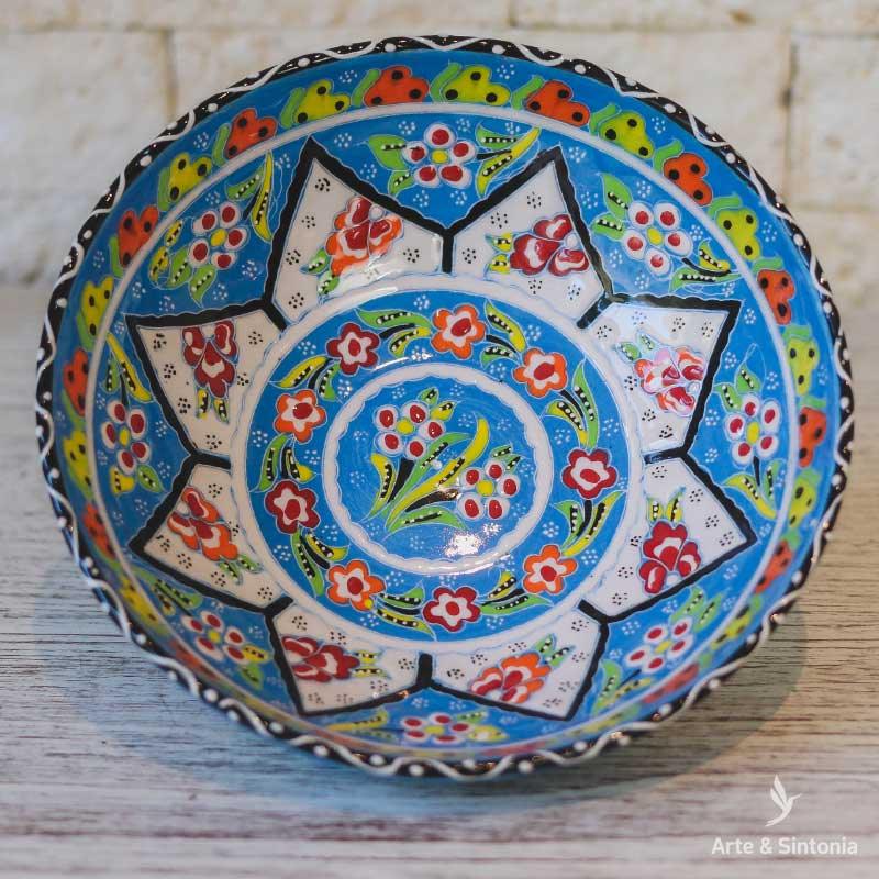 tigela turca azul clara florido cores da turquia home decor decoracao turca artesanal artesintonia 1