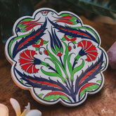 descanso panela decorativo passaros flores floral ceramica turca turquia decor zen artesintonia 5