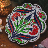 descanso panela decorativo passaros flores floral ceramica turca turquia decor zen artesintonia 1