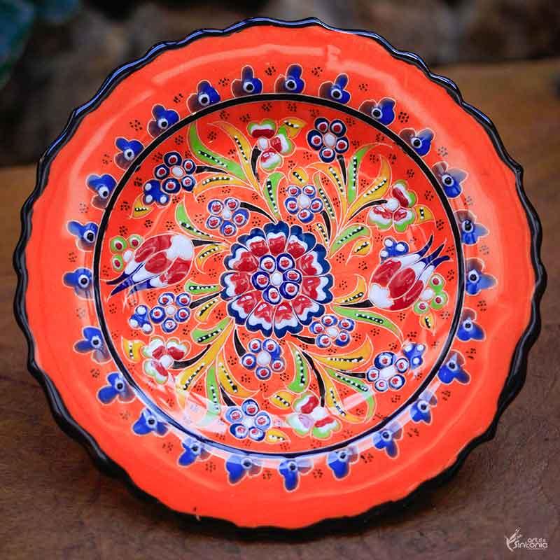 prato turco laranja flowers floral flores decor decoracao turca ceramica turca cores da turquia artesintonia turco 1