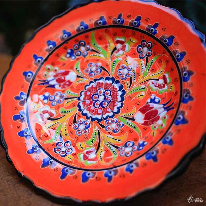 prato turco laranja flowers floral flores decor decoracao turca ceramica turca cores da turquia artesintonia turco 3