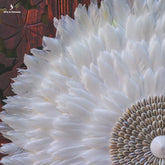 chapeu artesanal juju hat decorativo artesanatos bali penas brancas white feathers indonesia conchas decoracoes artesintonia 2
