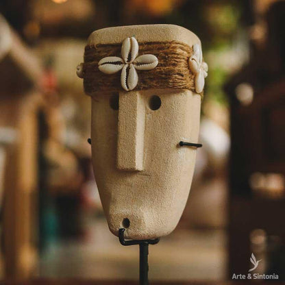 escultura pedra base cimento timor home decor decor decoracao boho bali balinesa indonesia