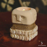 bali portavelas vela velas decor candle zen boho bali artesanal bali indonesia pedra corda home casa lar