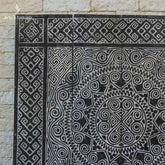 painel decorativo quadrada timor escura artesanal artesanato bali indonesia home decor decoracao parede artesintonia wall decoration tribal etnicos ethnic entalhado carved 3