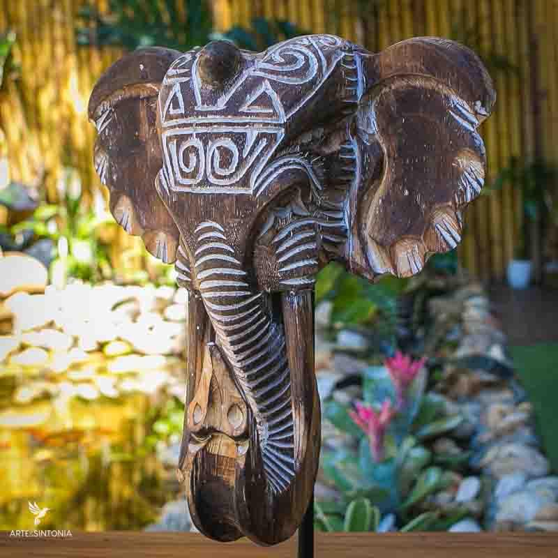 escultura-elefante-entalhado-timor-etnicos-objetos-estatua-madeira-carved-wood-artesintonia-2-2