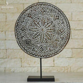  painel redondo decorativo base madeira entalhado home decor decoracao boho balinesa bali indonesia artesanal tribal antik patina artesintonia 1