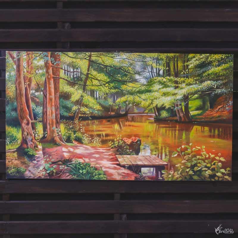 pintura tela colombia artesanato decoracao paredes paisagem