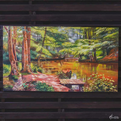 pintura tela colombia artesanato decoracao paredes paisagem