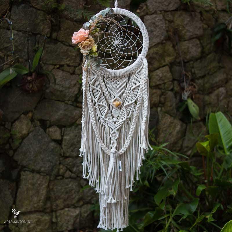 filtro sonhos dreamcatcher apanhadores decoracao paredes boho decor casa design interiores decoracoes macrame branco nude artesanatos brasleiros artesintonia 1