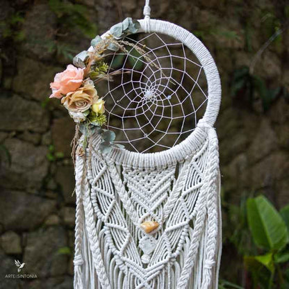 filtro sonhos dreamcatcher apanhadores decoracao paredes boho decor casa design interiores decoracoes macrame branco nude artesanatos brasleiros artesintonia 3