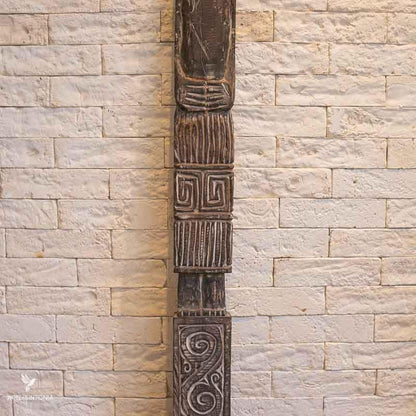 timor east wooden totem statue hand carving art decoracao interiores bali
