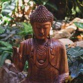 GL 16 19 escultura buda buddha sentado entalhado madeira suar com base home decor decoracao zen budista arte bali indonesia artesintonia 3