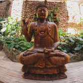 GL 16 19 escultura buda buddha sentado entalhado madeira suar com base home decor decoracao zen budista arte bali indonesia artesintonia 6