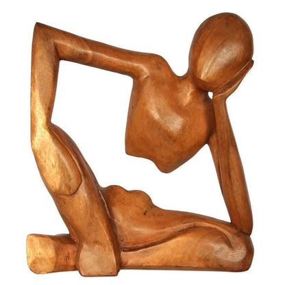 GL101 escultura abstrata madeira pensador sentado artes bali artesanal indonesia artesintonia 2