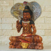 escultura estatua shiva madeira suar entalhada balinesa indonesia wood carving carved handycraft hindu divindade yoga chiva hinduismo decoracao studio casa meditacao artesintonia 1