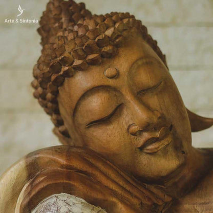 buda decoracao escultura madeira carving wood artesintonia buddha home decoration zen decoracoes balinesas divindades budismo budista patina 7