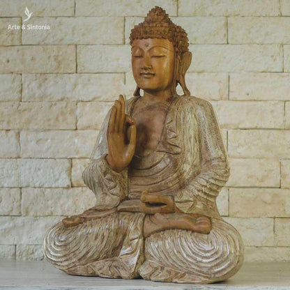 scultura estatua buddha buda decoracao artesintonia madeira indonesia bali patina wood carving handycraft balinese artesintonia decoracoes 1