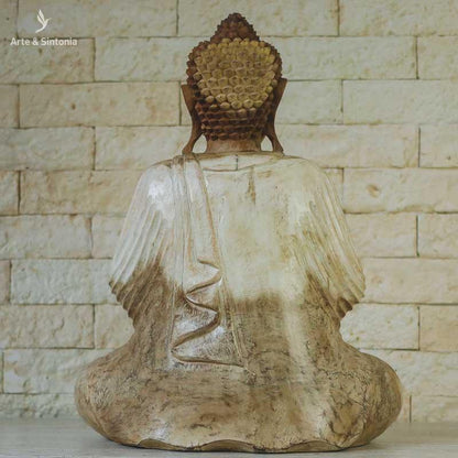 scultura estatua buddha buda decoracao artesintonia madeira indonesia bali patina wood carving handycraft balinese artesintonia decoracoes 2