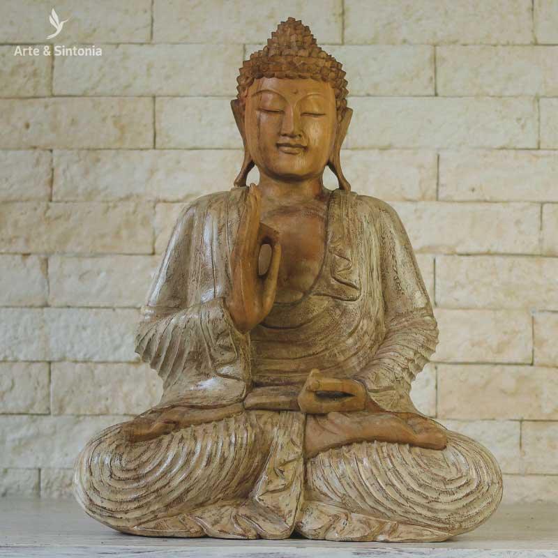 scultura estatua buddha buda decoracao artesintonia madeira indonesia bali patina wood carving handycraft balinese artesintonia decoracoes 5