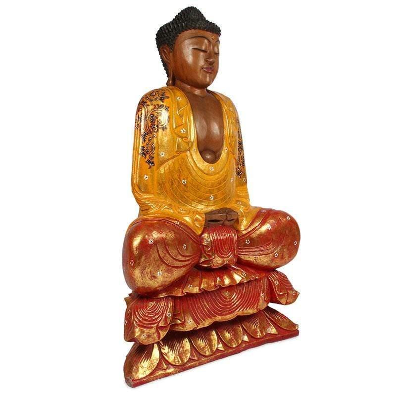 Escultura Buda Color Madeira 100cm | Bali - Arte &amp; Sintonia bali 2021, buda, madeira, madeira suar, make offer, outlet