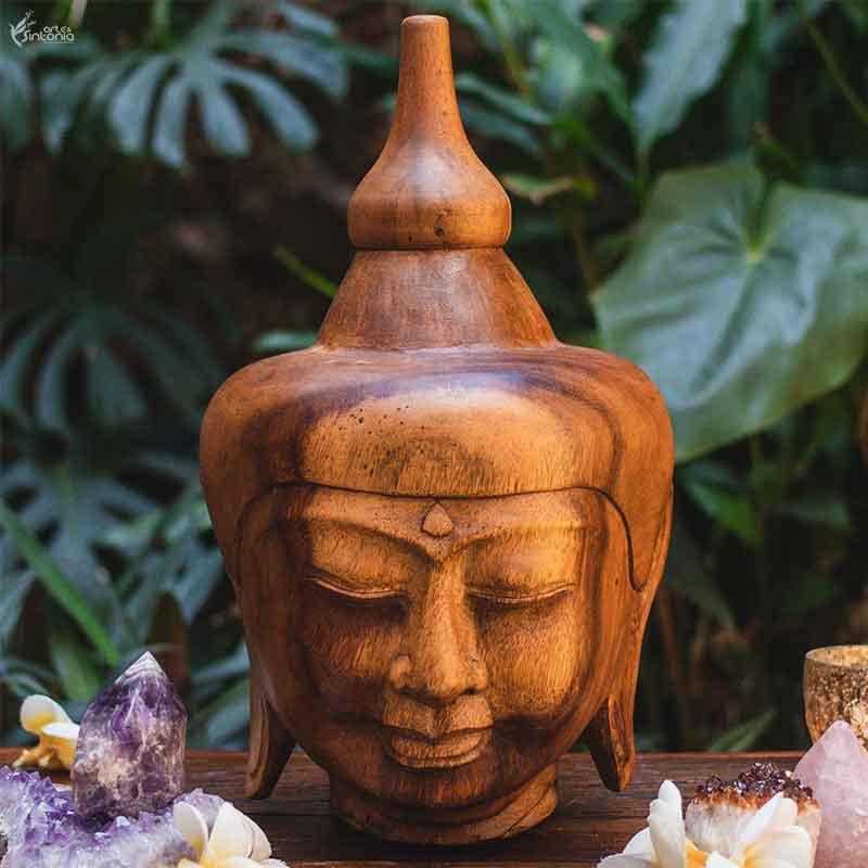 GL23 cabeca buda tailandes madeira decorativa artesanal buddha buda home decor decoracao zen budista arte bali indonesia artesanato artesintonia 1