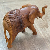 escultura elefante entalhado madeira decoracao balinesa indonesia artesintonia madeira suar wood carving 4