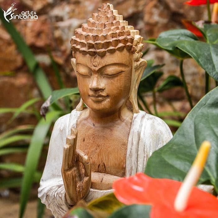 GL35 escultura estatua buddha buda decoracao artesintonia madeira indonesia bali patina 3